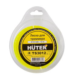 Леска Huter TS3012 для триммера, 3 мм, витой квадрат Леска Huter TS3012 для триммера, 3 мм, витой квадрат